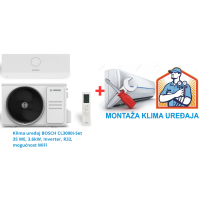 Klima uređaj BOSCH CL3000i-Set 35 WE, 3.6kW, Inverter, R32, mogućnost WiFi SA MONTAŽOM 